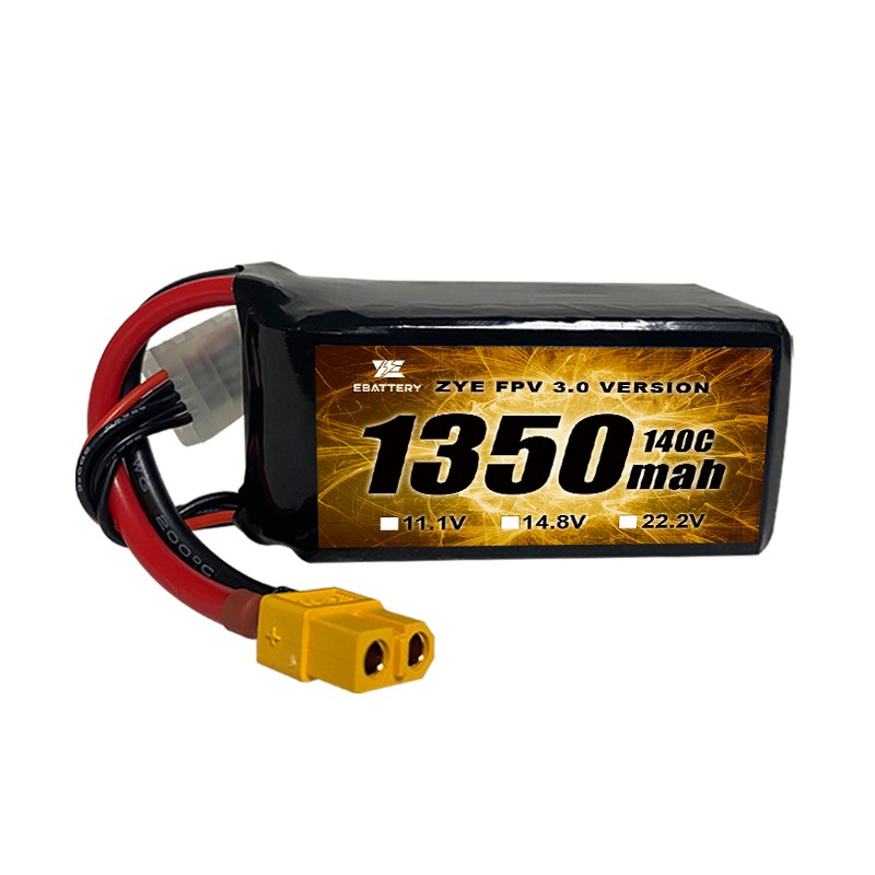 FPV ட்ரோனுக்கான உயர் 120C 1350mah 1550mah லிப்போ பேட்டரி